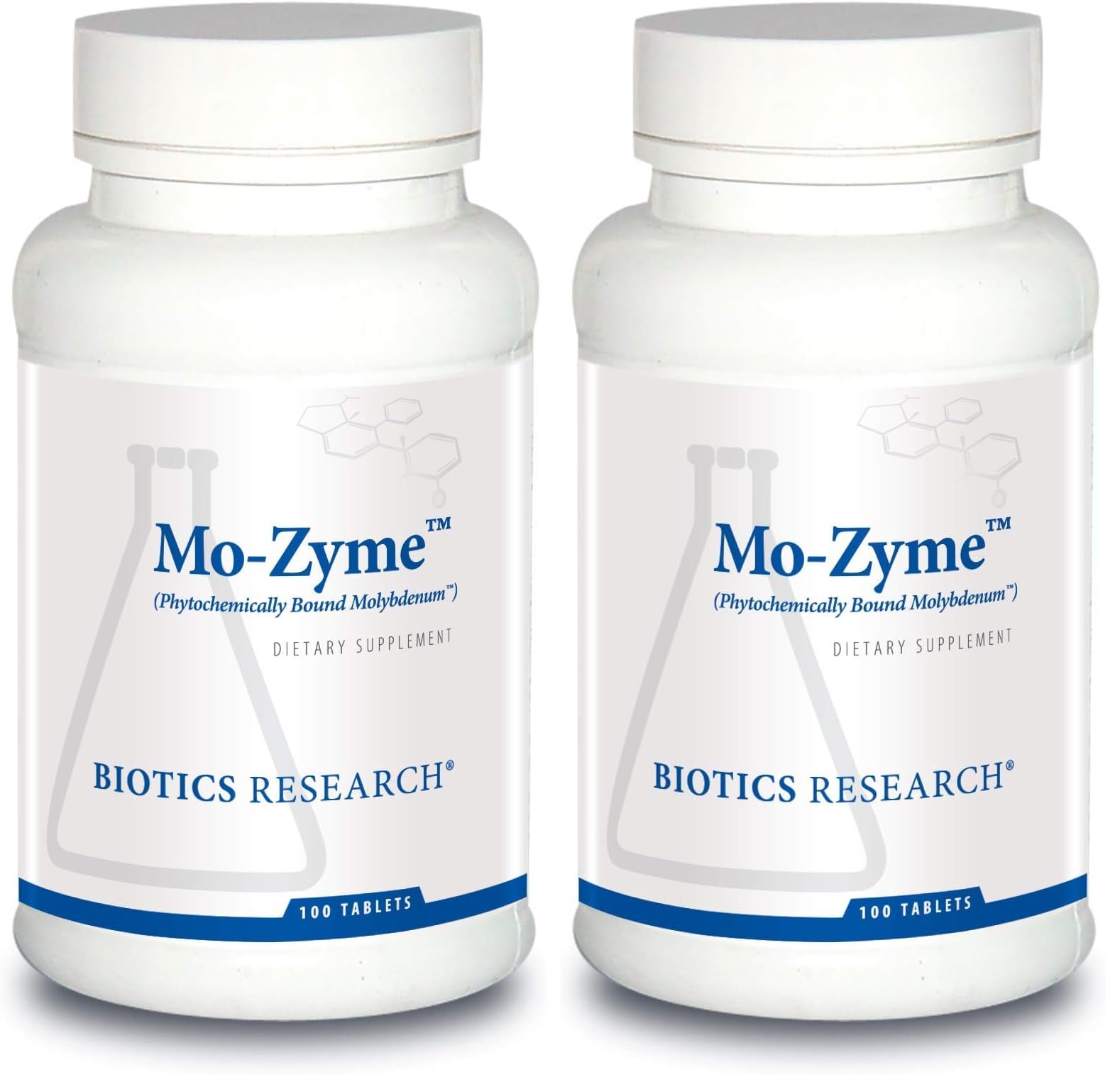 Biotics Research Mo-Zyme Molybdenum 50 micrograms, Liver Support, Detoxification, Essential Trace Element, Healthy Metabolism, Antioxidant Support 100 Tablets (Pack of 2) 100 Count (Pack of 2)