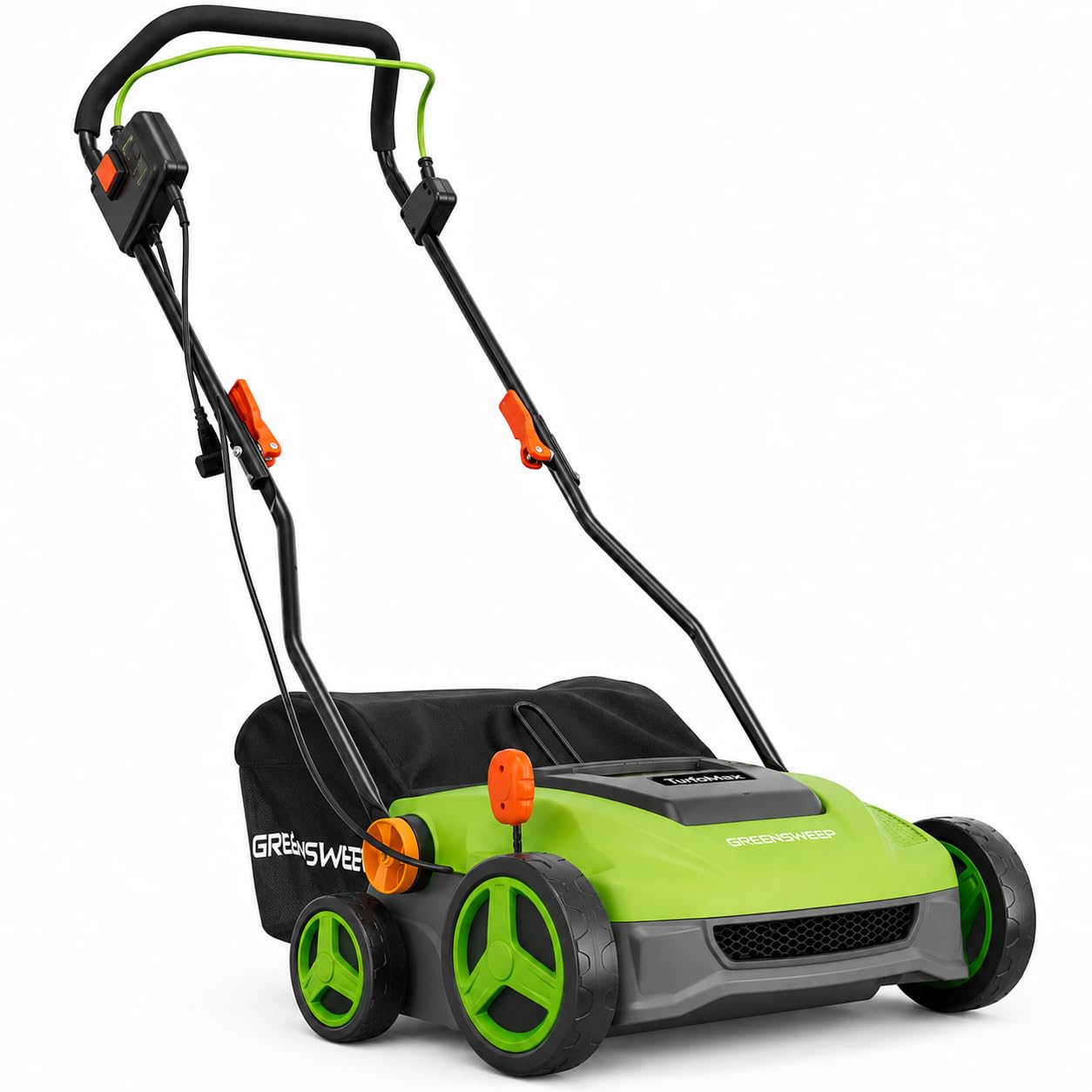 Photo 1 of GreenSweep TurfoMax 2025 | Artificial Grass Electric Turf Sweeper, 5 Adjustable Height Settings, Foldable Handle, Collection Bag Included, Restores Flattened Turf & Removes Debris