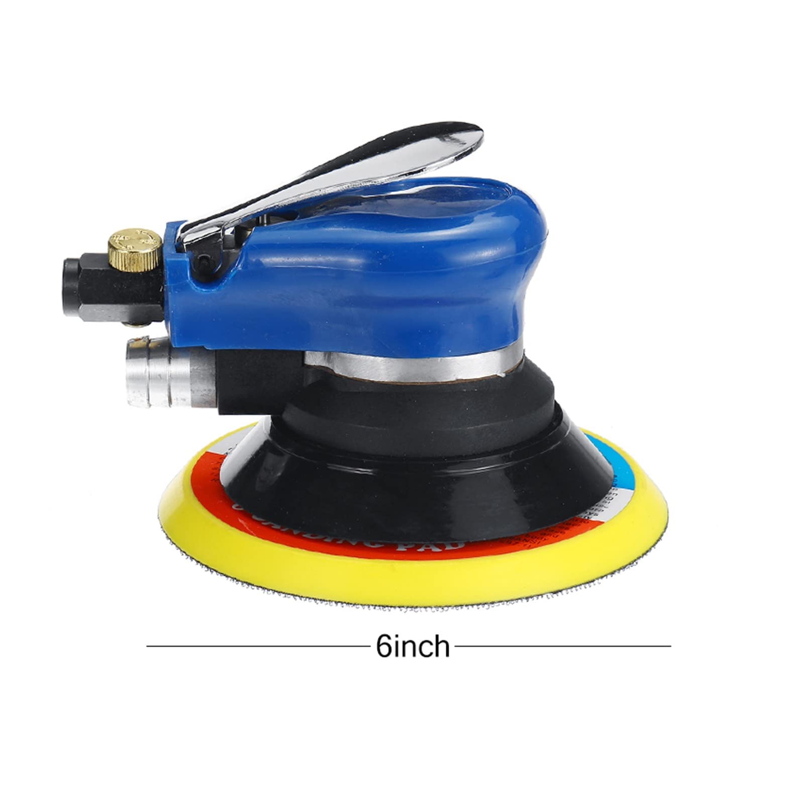 6 Inch Pneumatic Polishing Machine Car Polisher Dual Action Air Sander Waxing Grinding Sandpaper Set For Boat, And