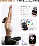 Smart Watch for Women Men- Answer/Make Call, Fitness Step Tracker Watch with Sleep Monitor/Activity Counter/110+ Sport Mode, Smartwatch for Andriod iPhone iOS Compatible (Modern, Pink, 1.83)