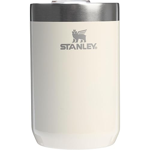 STANLEY Everyday Camp Cup 12 oz | Drink Through Lid | Cup for Coffee, Tea and Drinks | Insulated Stainless Steel | BPA-Free | Cream Gloss
