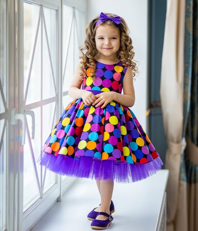 Image of Niren Enterprise Multipatteren Baby Girl's Knee Length Frocks with Digital Prints