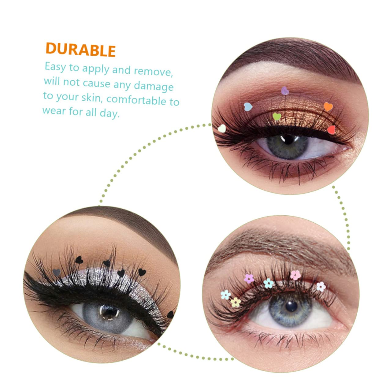 Didiseaon 12 Paia ciglia finte con paillettes ciglia finte di halloween glitter per gli occhi ciglia costume ciglia cosplay extension ciglia glitterate massa estendere 3d Imitazione