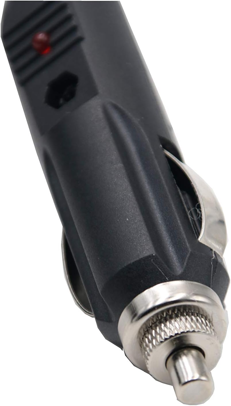 Close-up of the car cigarette lighter plug of the HZPOWEN 12V Car DC Power Cord
