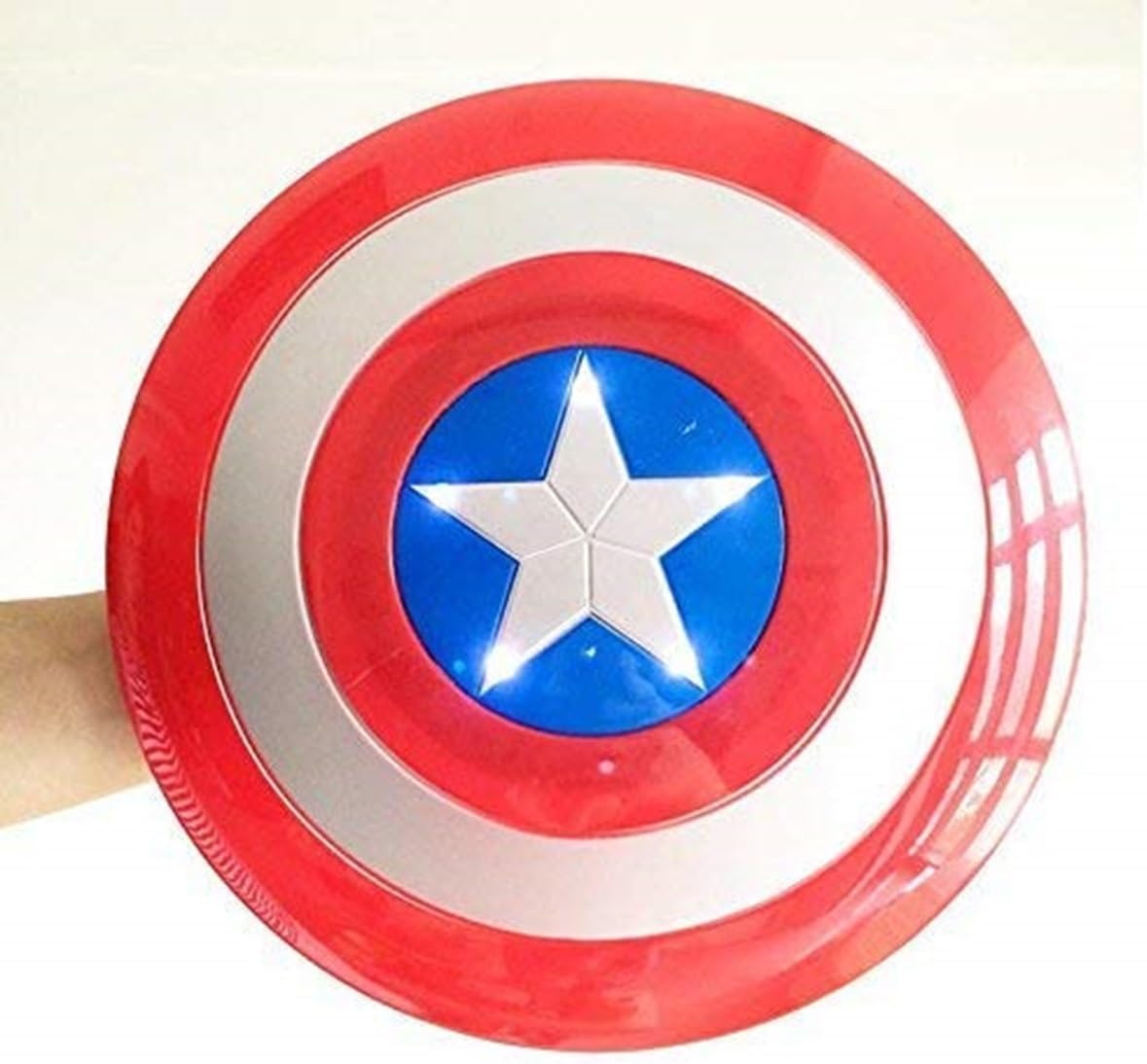 Balloonistics Captain Kids Hero Plastic Shield for Kids with Strap for Little Heros Role Play and Costume Party (Red)