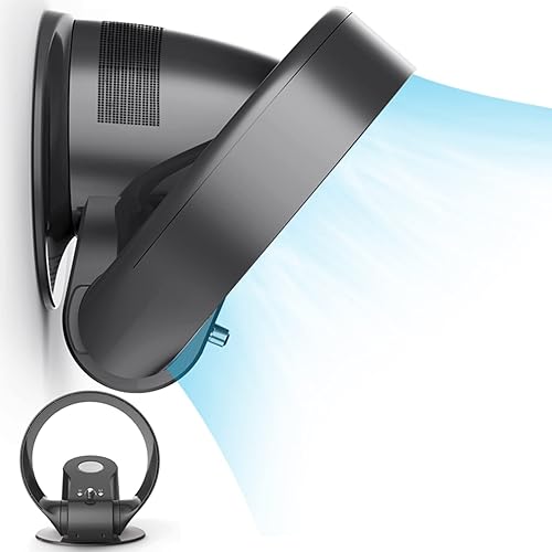Ventilador sin aspas de 110 V, ventilador de pared sin hojas, ventilador de escritorio sin aspas de rotación de 90 , control remototemporizador, 7