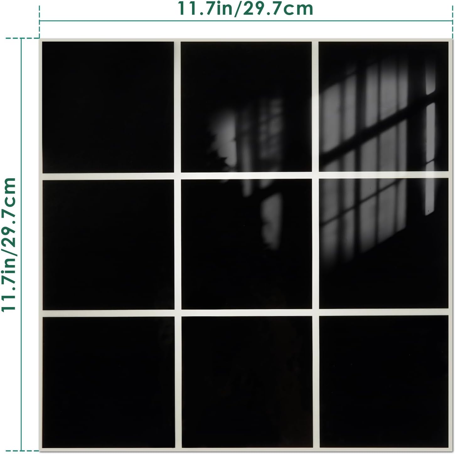 VallisCo Peel and Stick Backsplash Tiles 20 Sheets 12''x12'' PVC Self Adhesive Wall Tiles Back Splash Wall Panels Stick on Backsplash for Kitchen Bathroom Laundry Room, Black Checkered