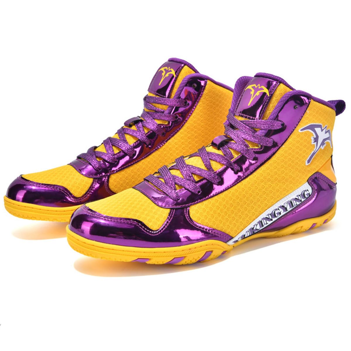 Zapatos de Boxeo para Hombre, Mujer Zapatillas de Lucha Libre Antideslizantes Lightweight Mesh, Shock Absorption para Deportes de Combate
