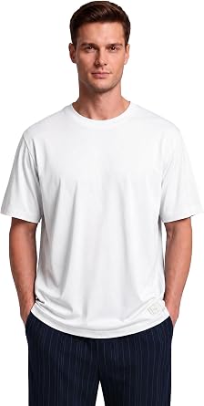MISIRLI ORGANIC%100 Pamuk Erkek Tişört, Bisiklet Yaka Rahat Kesim Oversize T-shirt