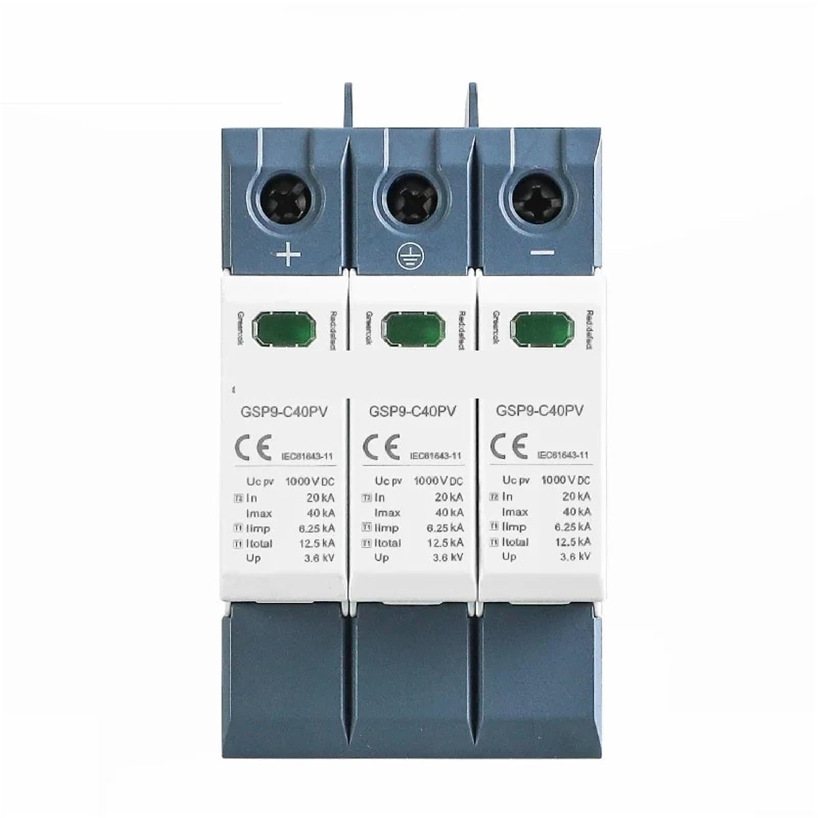 Parafoudre 3P SPD DC 1000V GSP9 avec capacité de décharge maximale 40KA