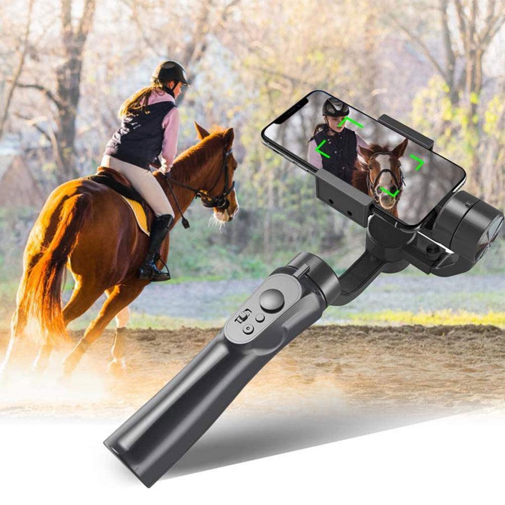 LJJ Gimbal inteligentny wieloosiowy stabilizator z płynnym śledzeniem twarzy dla Vlog Youtuberów, statyw / balans dla wszystkich iPhone i Android