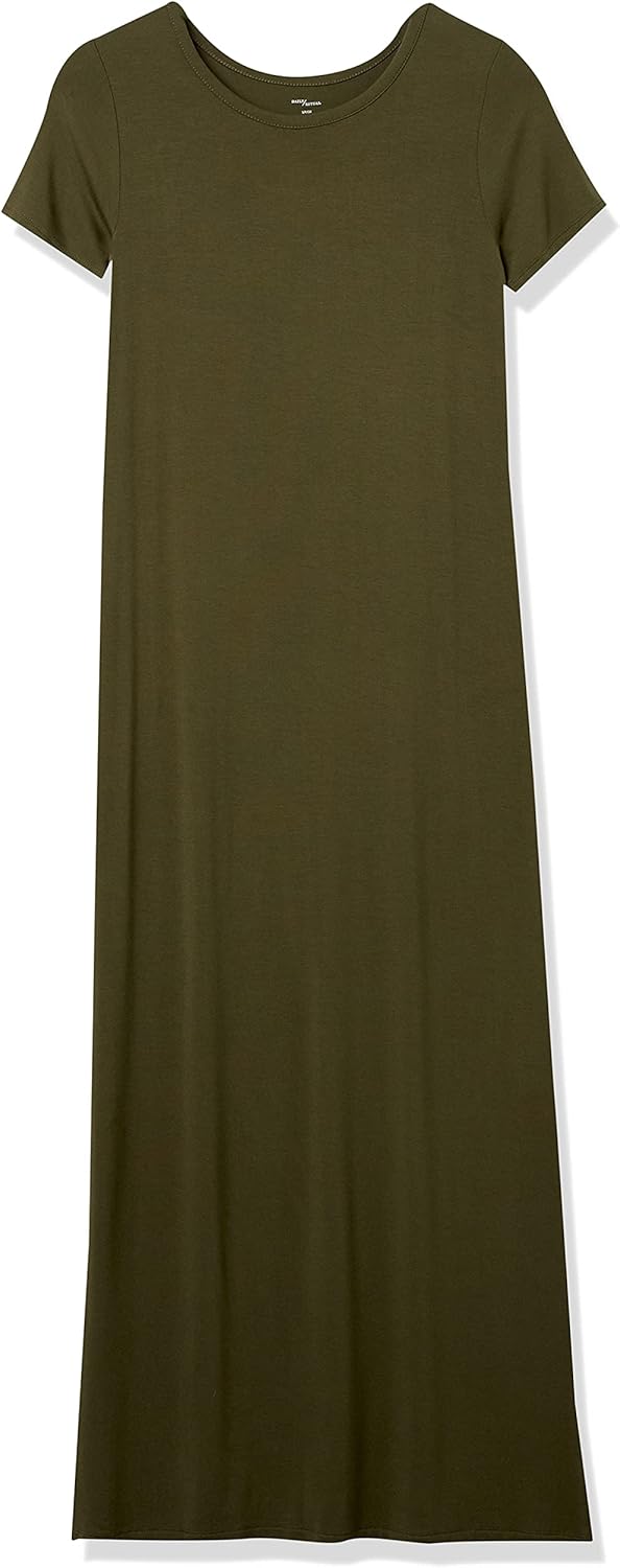 Amazon Essentials Women's Jersey Standard-Fit Short-Sleeve Crewneck Side Slit Maxi Dress (Previously Daily Ritual) - Image 6