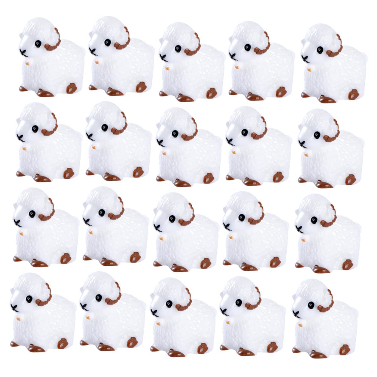 OFFSCH 20pcs Imitation Sheep Ornament Miniature