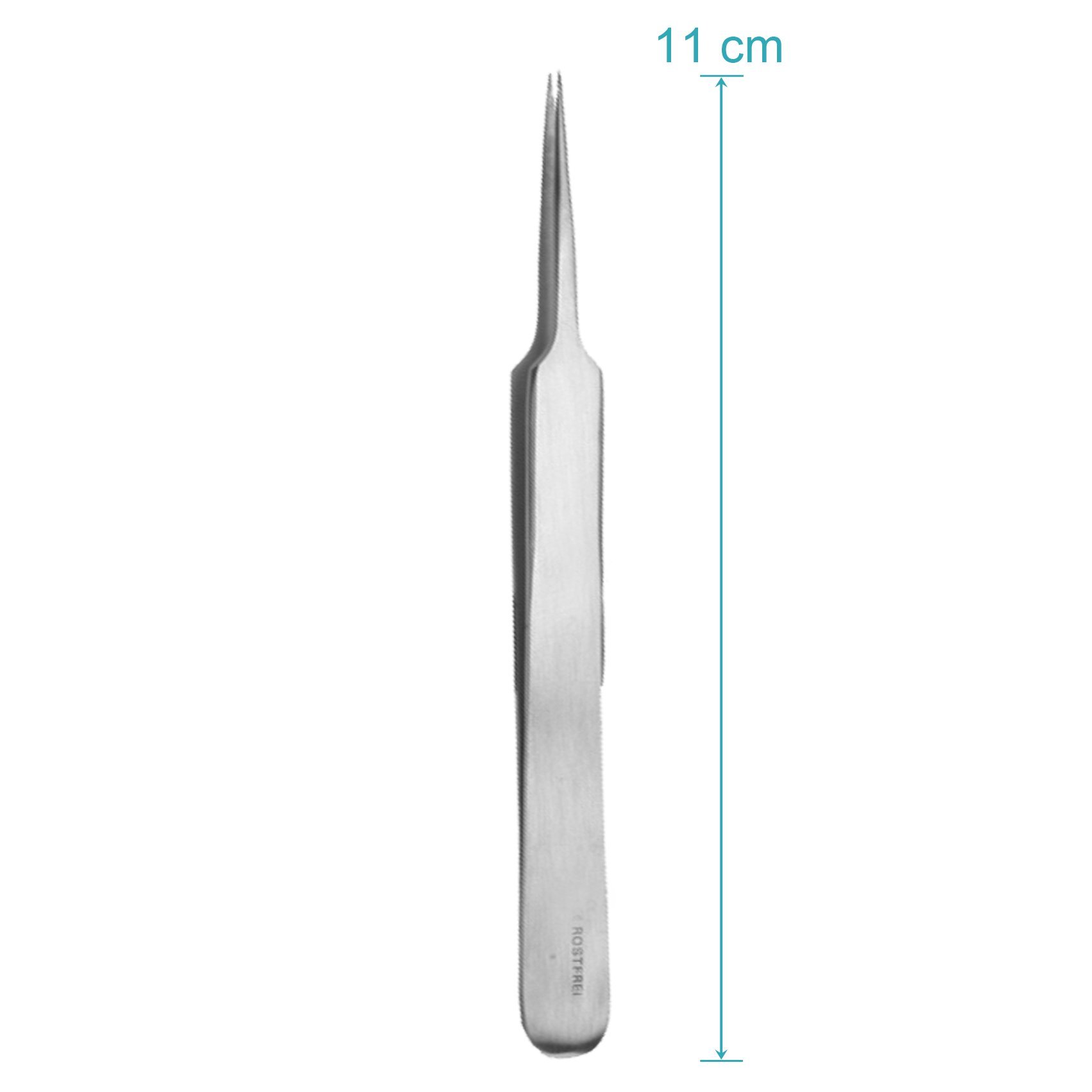 Set di pinzette industriali e tecniche, diritte e curve, in acciaio inox, 7 pezzi, con custodia