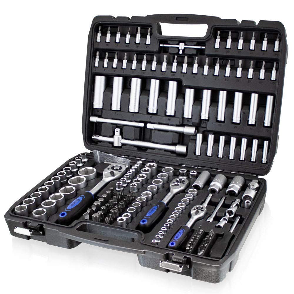 GOTOTOP 12-teiliges Ratschenschlüssel-Set 8–19 Mm | Chrom-Vanadium Mit Werkzeugkoffer Für Auto & Heimwerker