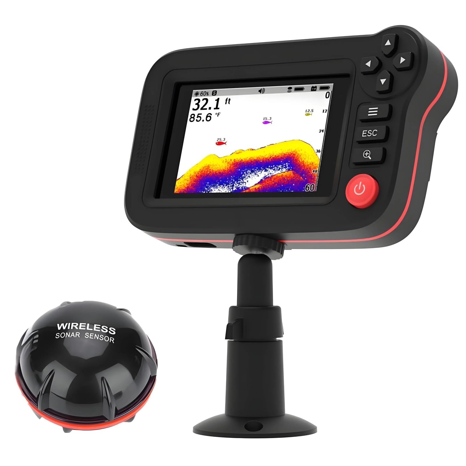 Ecoscandaglio, Smart Fish Finder portatile e di profondità per la pesca ricreativa dal molo