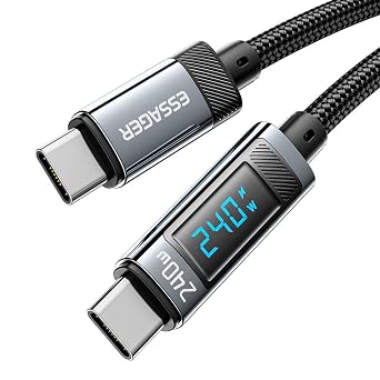 240W USB Type C to USB C Cable 100W PD Quick Charging Cable, 1M 5A Charging Cable for MacBook Pro Xiaomi Samsung Laptop