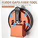 Floor Gap Fixer Tool, Industrial Iron Floor Gap Repair Suction Tool, Floor Suction Cup Tool for Gaps,Laminate Flooring Tools for Laminate, Vinyl, Wood & Tile Flooring (Orange,1Pcs)