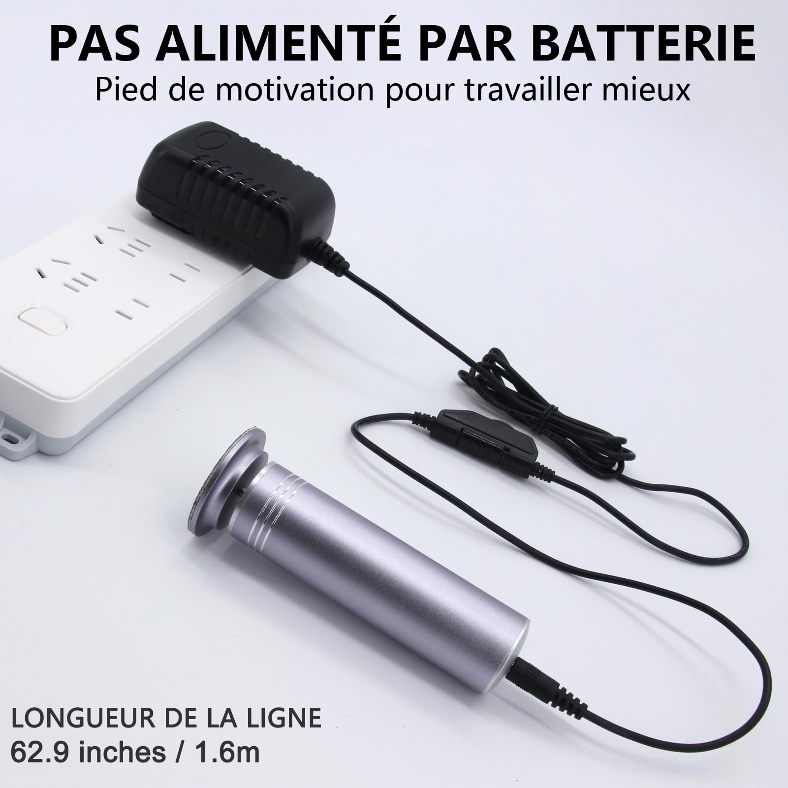 Râpe Pieds Electrique Professionnel Rapeuse Pieds Electrique Puissante Anti-Callosités Ponceuse Pieds Electrique Rappe Pieds Pédicure Lime Pieds, Plusieurs Vitesses Réglables (02Gris)