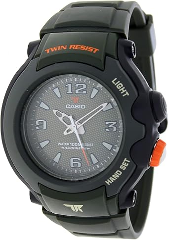 Casio Twin Resist TRT-300-3BV – Orologio analogico, con luce e subacqueo a  10 ATM Colore della gomma: Verde militare. : Amazon.it: Orologi