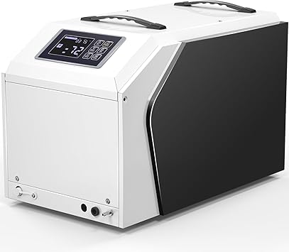 130 Pints Commercial Dehumidifier with Pump & Drain Hose, Crawl Space Dehumidifier for Basement, Industrial, Garage, Home, Cover Up to 6000Sq Ft Large Smart Dehumidifiers Whole House Dehumidifiers