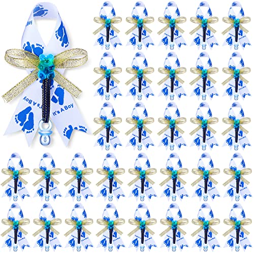 Jexine Baby Shower Bowknot Brooch Pins Blue