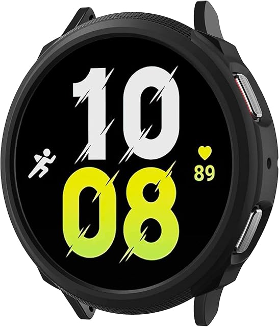 Spigen Liquid Air Case Compatible with Samsung Galaxy Watch 5 44mm (2022) and Samsung Galaxy Watch 4 44mm (2021) - Matte Black