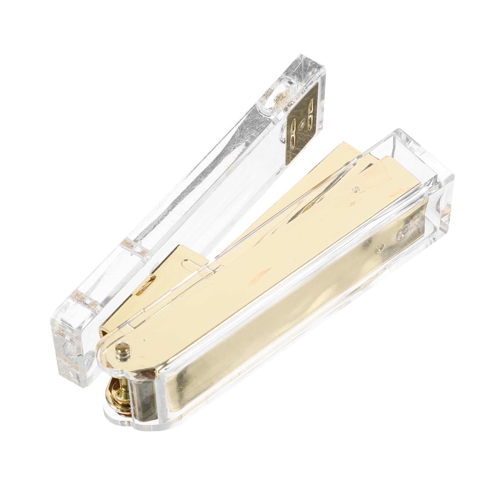 Operitacx 3 Pezzi Cucitrice Trasparente Cucitrice Pesante Continizioni Perscitari Distributore Di Nastro Adesivo a Braccio Ufficio Macchina Laminatore Golden Acrilico