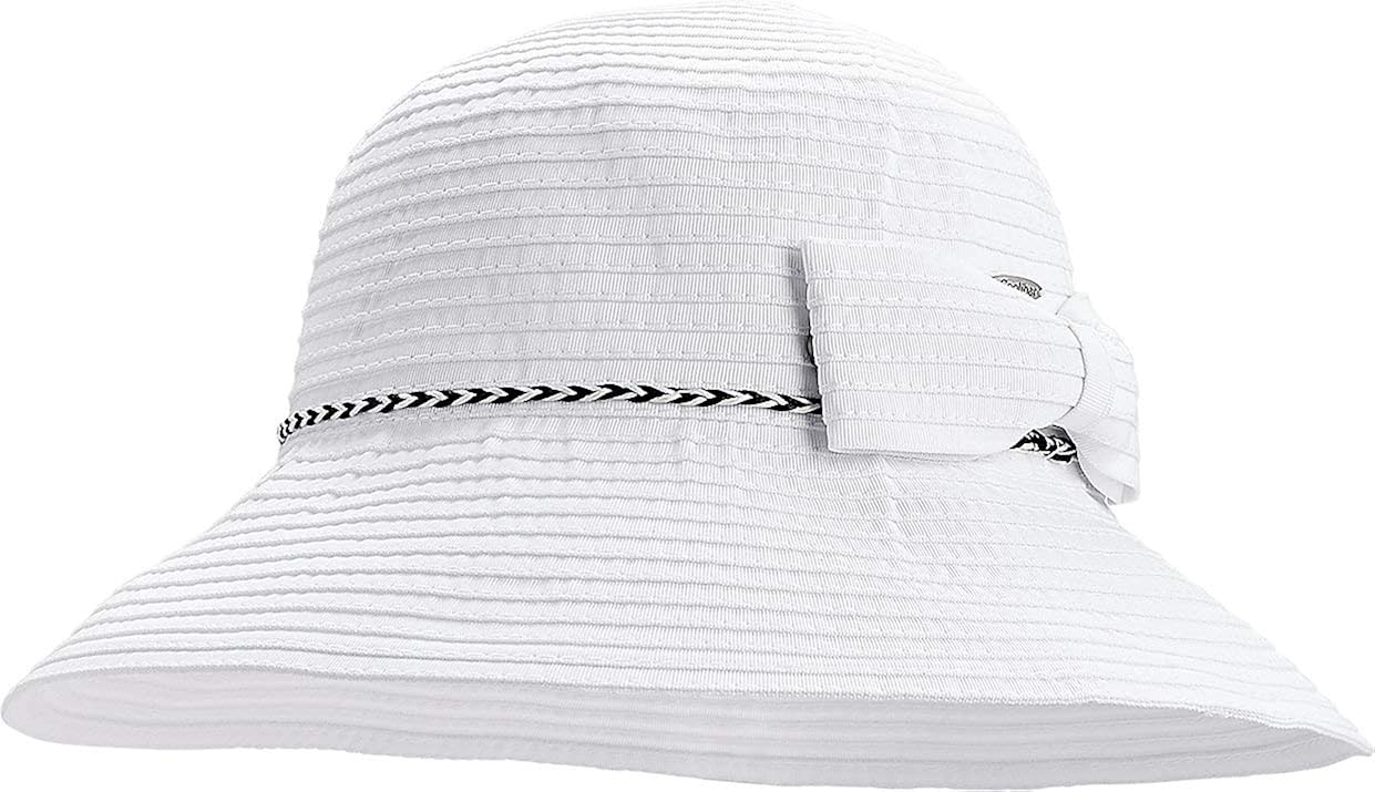 Coolibar UPF 50+ Women's Compact in A SNAP! Audrey Ribbon Bucket Hat - Sun Protective (One Size- Black w/Snap) at  Women’s Clothing store