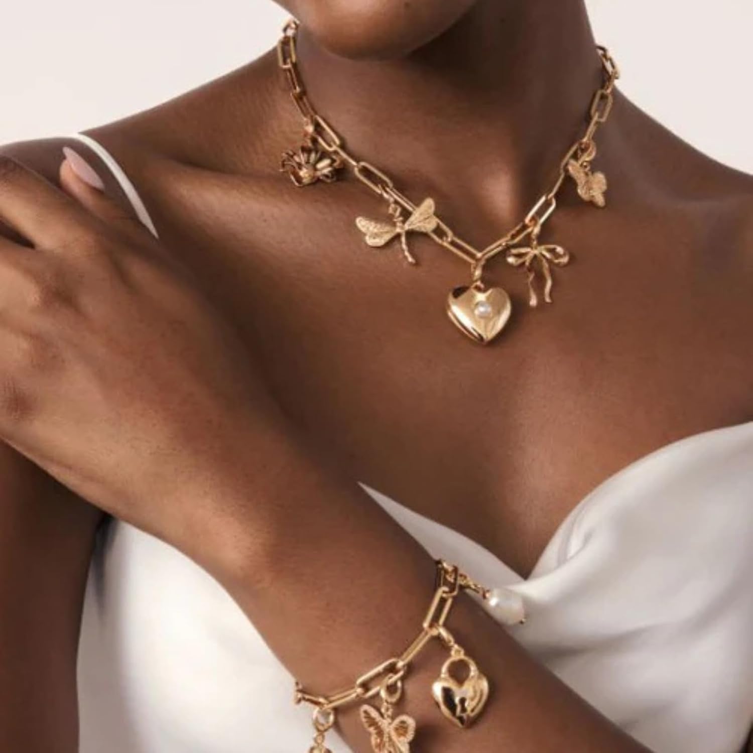 Ettika Paperclip Chain Necklace. Necklaces For Women. Gold Jewelry. Dainty Necklace Chain in 18K Gold Plated, Gifts
