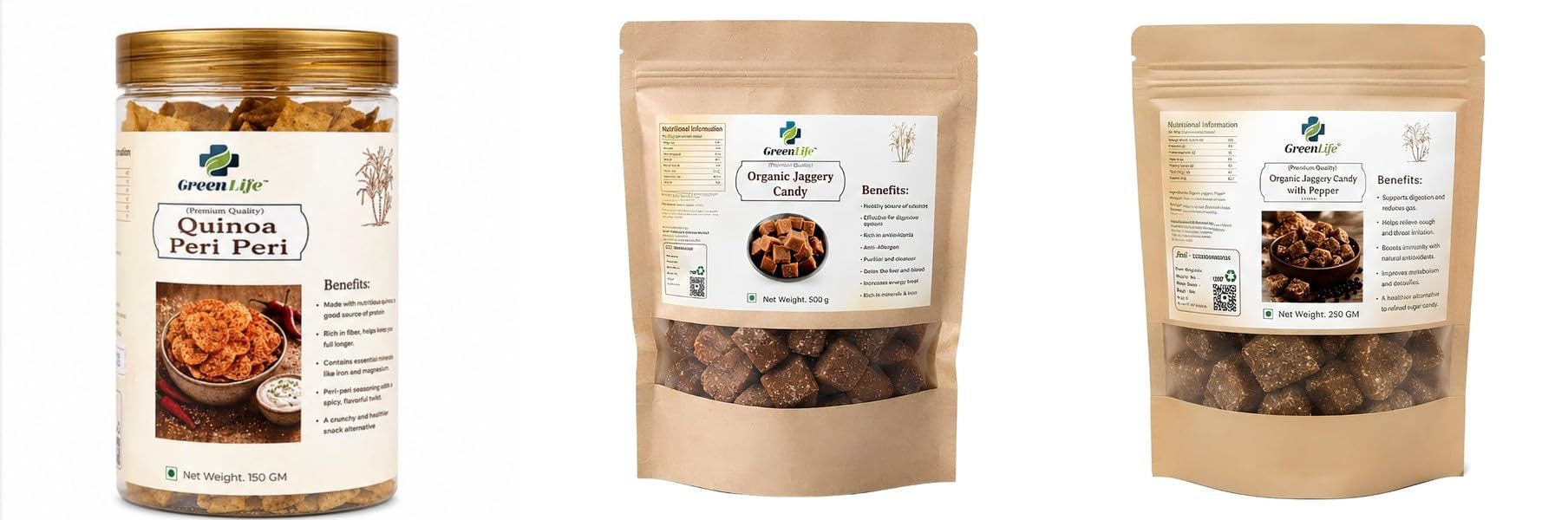 Quinoa Peri Chips | Spicy Baked | 150gOats & Onion | Oats | Crispy Flavor | 200gGREEN LIFE Digestive Mukhwas 50g | Saunf Mouth Freshener for F-image-32