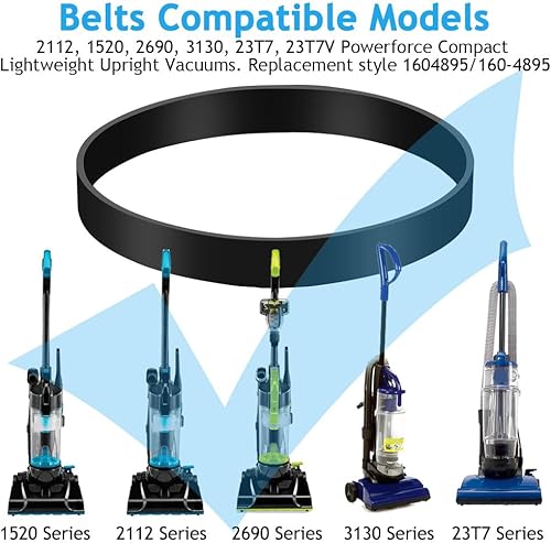 Miniatura 2 de MULTIM Correas para aspiradora y filtro de algodón compatibles con correas de repuesto Bissell 1604895 y esponja de filtro de repuesto 1604896 para