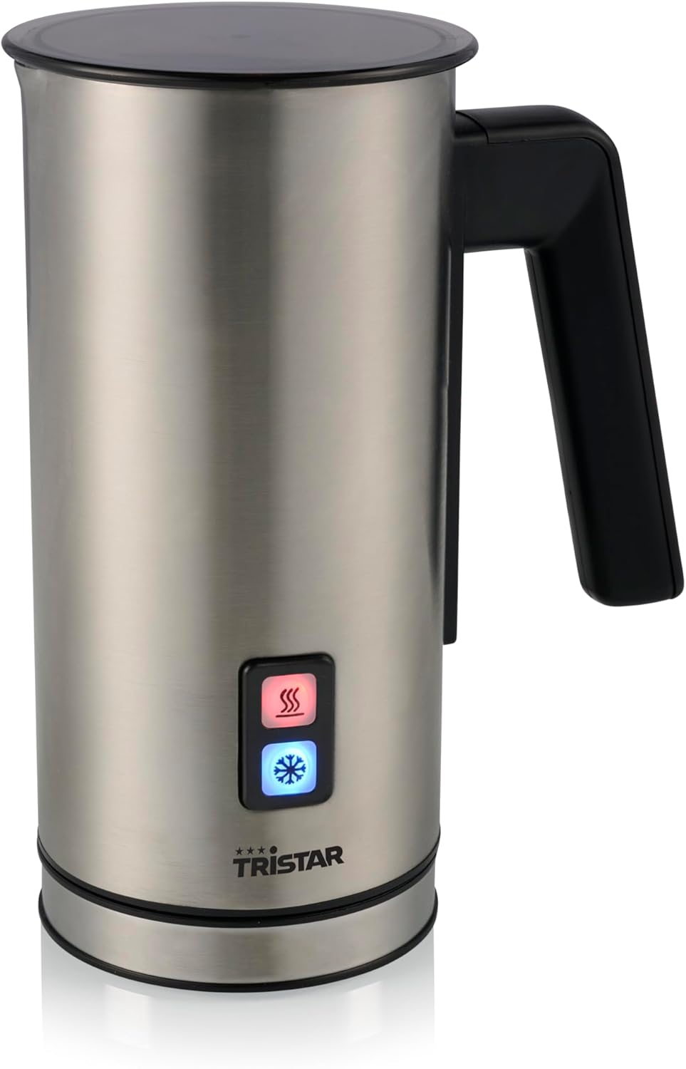 Tristar Electric Milk Frother Cold Warm Milk Frother for 150ml Milk Foam or 300ml Heated Milk, Stainless Steel MK-2277