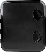 SEAFLO 20x18 Inch Black Marine Deck Access Hatch - 180° Opening Non-Skid Lid, UV/Corrosion Resistant ABS, 4-Year Warranty