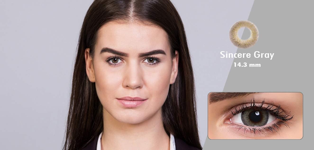 Aqualens Spicy Gray Color Contact Lens (1 Lens/box) - (0.00)
