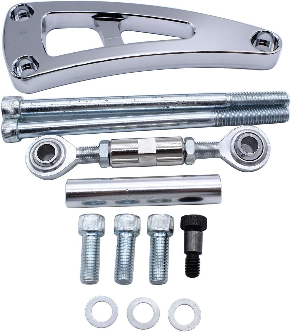 1 Set Chrome Chevy BBC 454 LWP Alternator Bracket High Mount Aluminum Compatible with Big Block Chevy with Long Water Pump