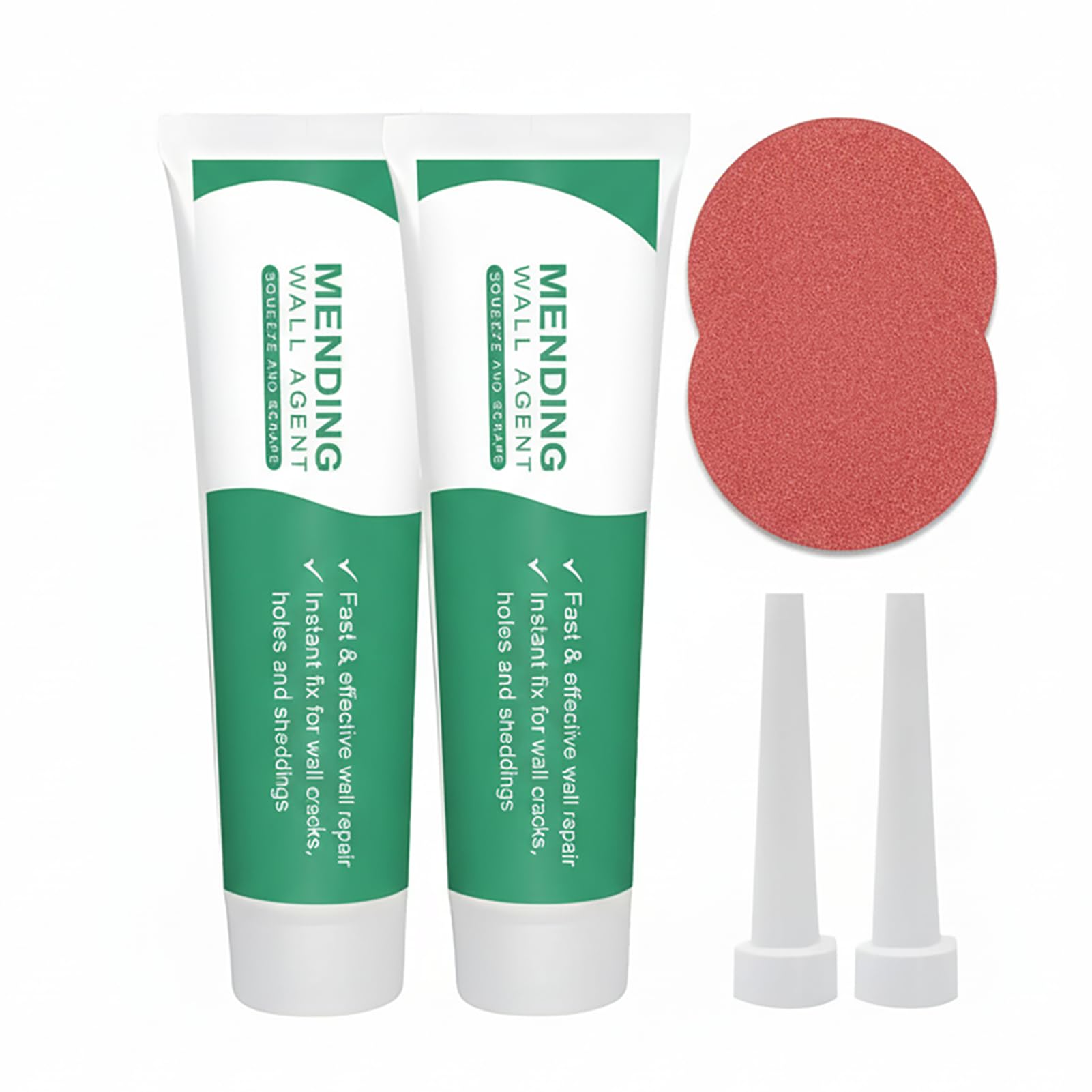 Drywall Repair Kit, Spackle Wall Repair Patch Kit with Scraper, KASTWAVE Safe Wall Repairing Ointment, 2Pack Mending Agent Large Hole Drywall Patch, for Wood Plaster Surface, Easy to Fill