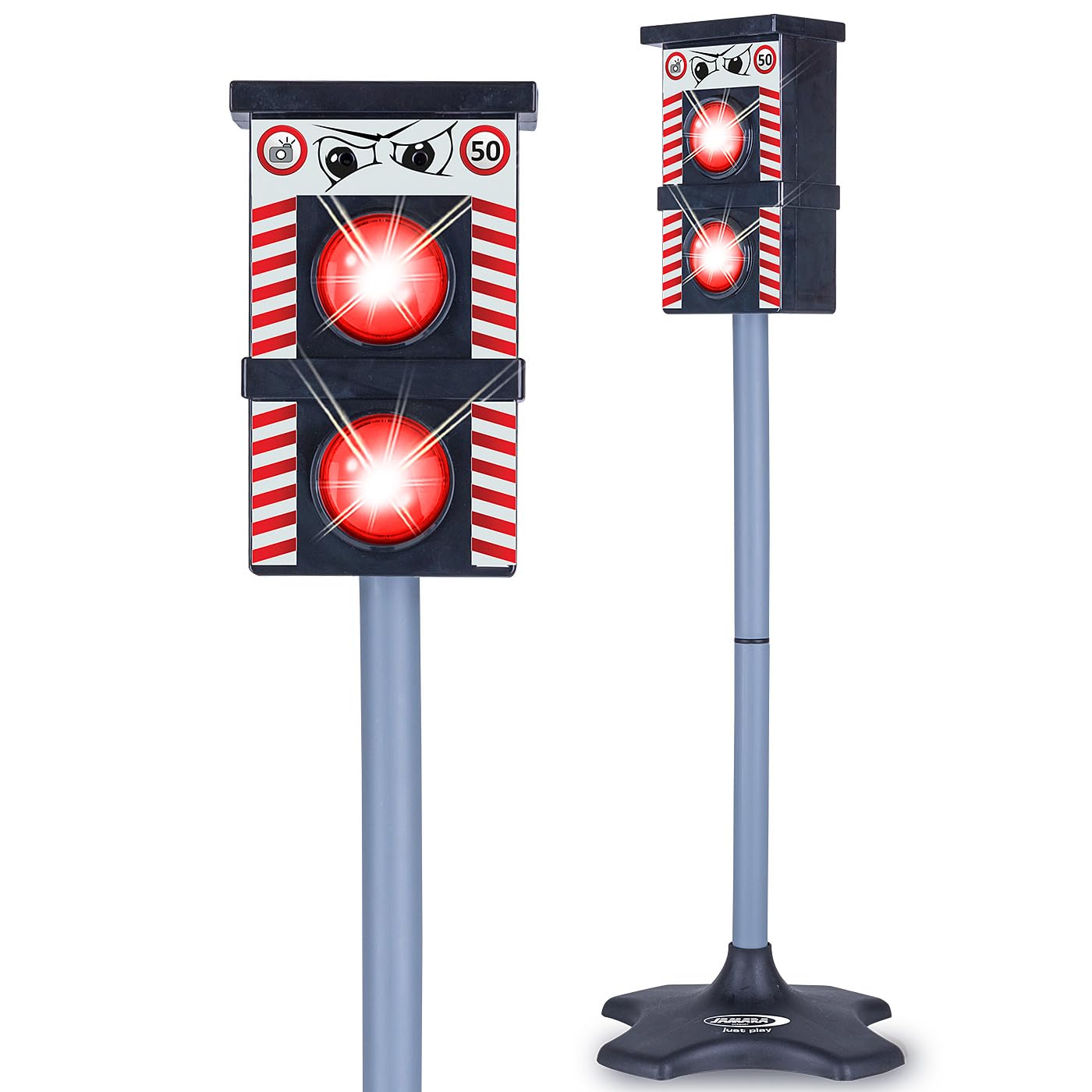 JAMARA 461850 Speed Camera Traffic Flash, Toy Speed Camera System, Radar Traps for Children, Traffic Surveillance Police Radar Toy from 3 Years, Gift, Flashing at the Touch of a Button, Sound