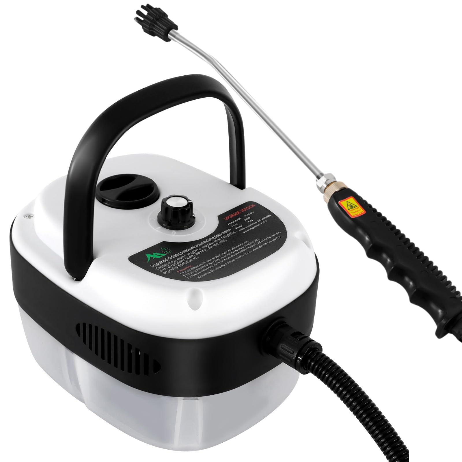 High Pressure Steam Cleaner 2500W Portable High Temp Bathroom Power Steamer Cleaning Machine for Home Kitchen Grease Car