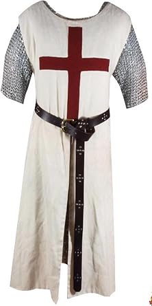 SUNLEXA Medieval Knight Mens Tunic Surcoat Halloween Costume Mens Renaissance Cosplay Costumes Tunic LARP S-6XL
