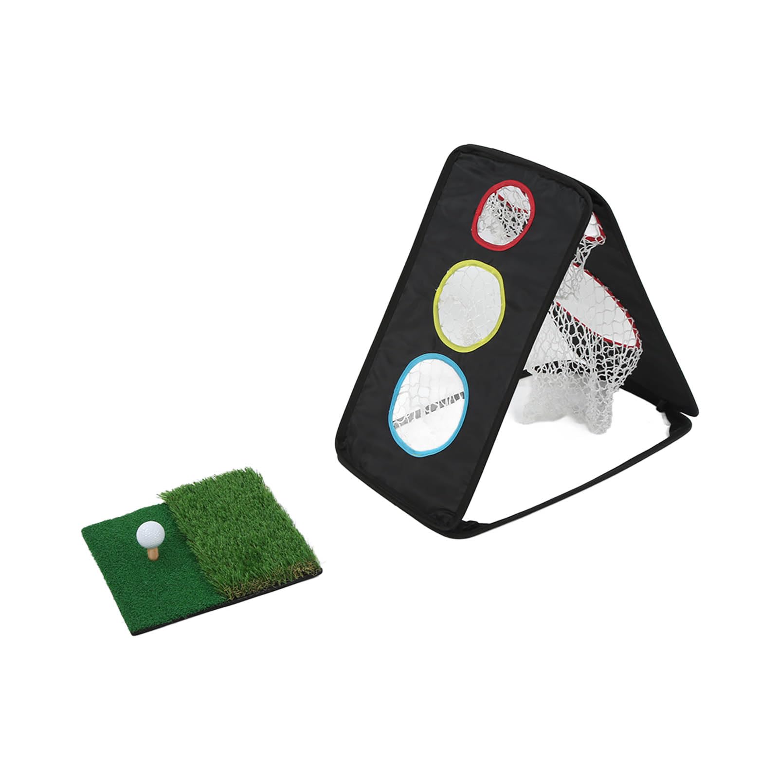 Red de astillado portátil para Entrenamiento de Golf, Juego de Red de práctica de Golpe Plegable de Doble Cara, Material de Nailon Duradero para Patios, Parques, Campos de Golf