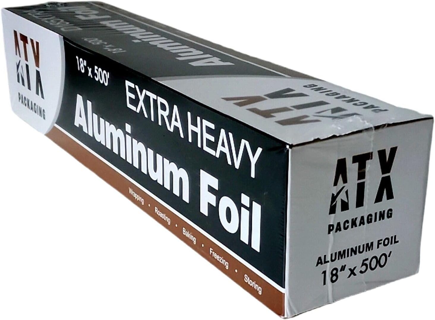 Premium 18" x 500' (750 SQF) Extra Heavy Duty Aluminum Foil Wrap 35 Microns | Commercial Grade & Extra Thick, Strong Enough for Food Service Industry (Pack of 1 Roll)