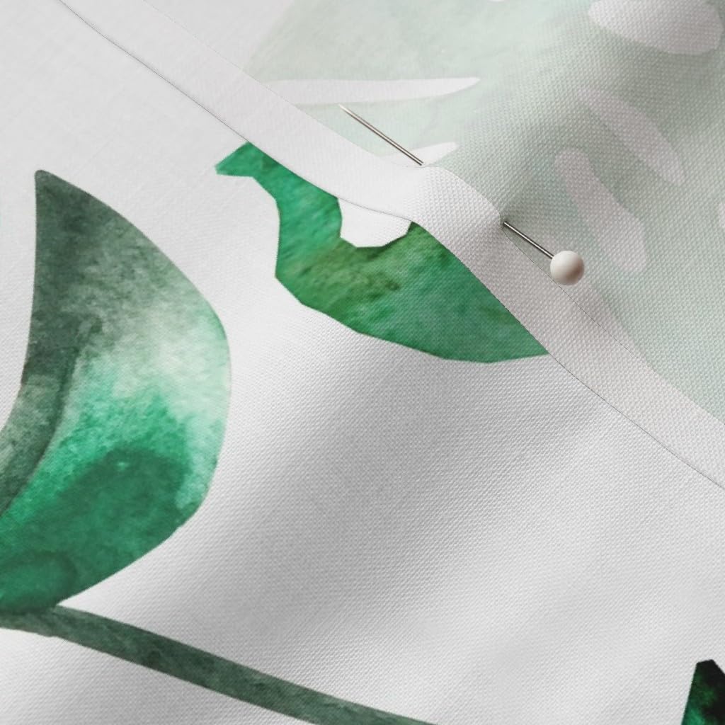 Spoonflower Fabric - Leaves Monstera Leaf Green Tropical Beach Jungle Printed on Petal Signature Cotton Fabric by The Yard - Sewing Quilting Apparel Crafts Decor