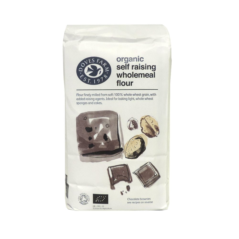 Doves Farm Organiczna mąka samorastawna z mąki pełnej, 1 kg