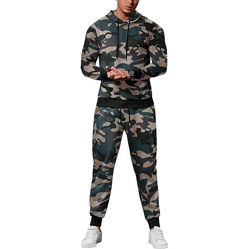 COOFANDY Men's Tracksuit 2 Piece Hoodie Sweatsuit Sets Casual Jogging Athletic Suits