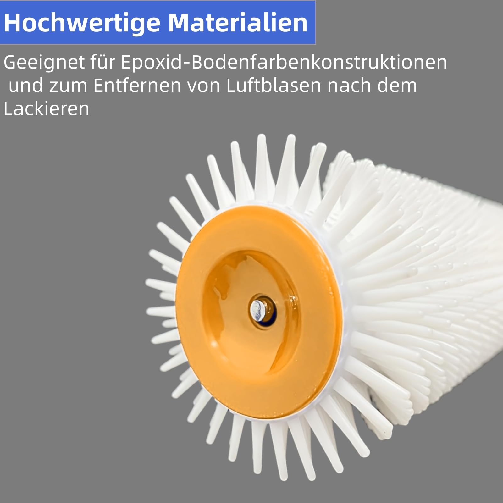 23cm Stachelwalze Entlüftungswalze - Entlüftungsroller, Stachellänge 15mm, Kommt mit Handschuhen, Geeignet Zum Entfernen Von Luft und Blasen Aus Bodenbeschichtungen