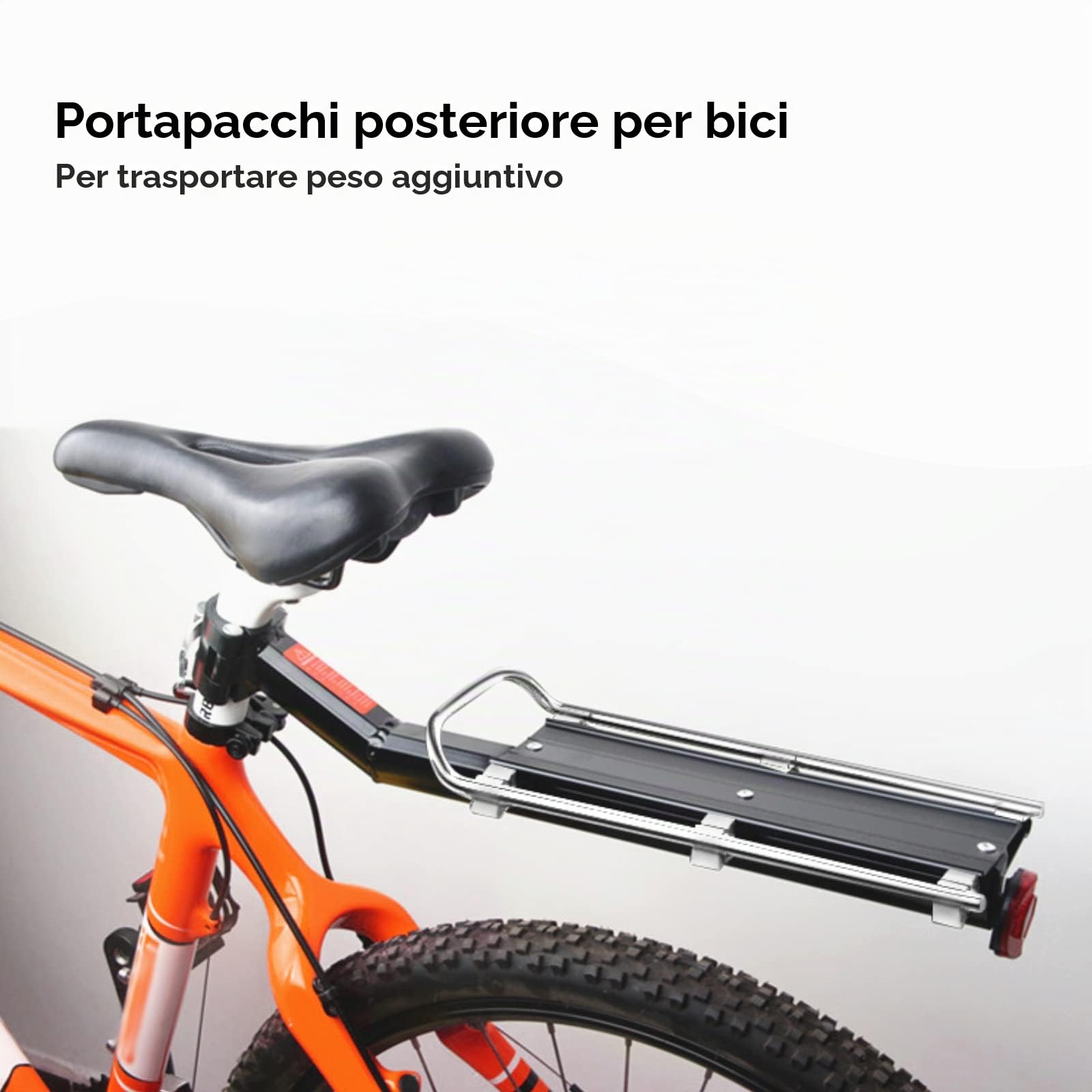 Yeesport Portapacchi per bicicletta a sgancio rapido, in lega di alluminio, reggisella posteriore, 15-20 lbs, universale per mountain bike e fat bike