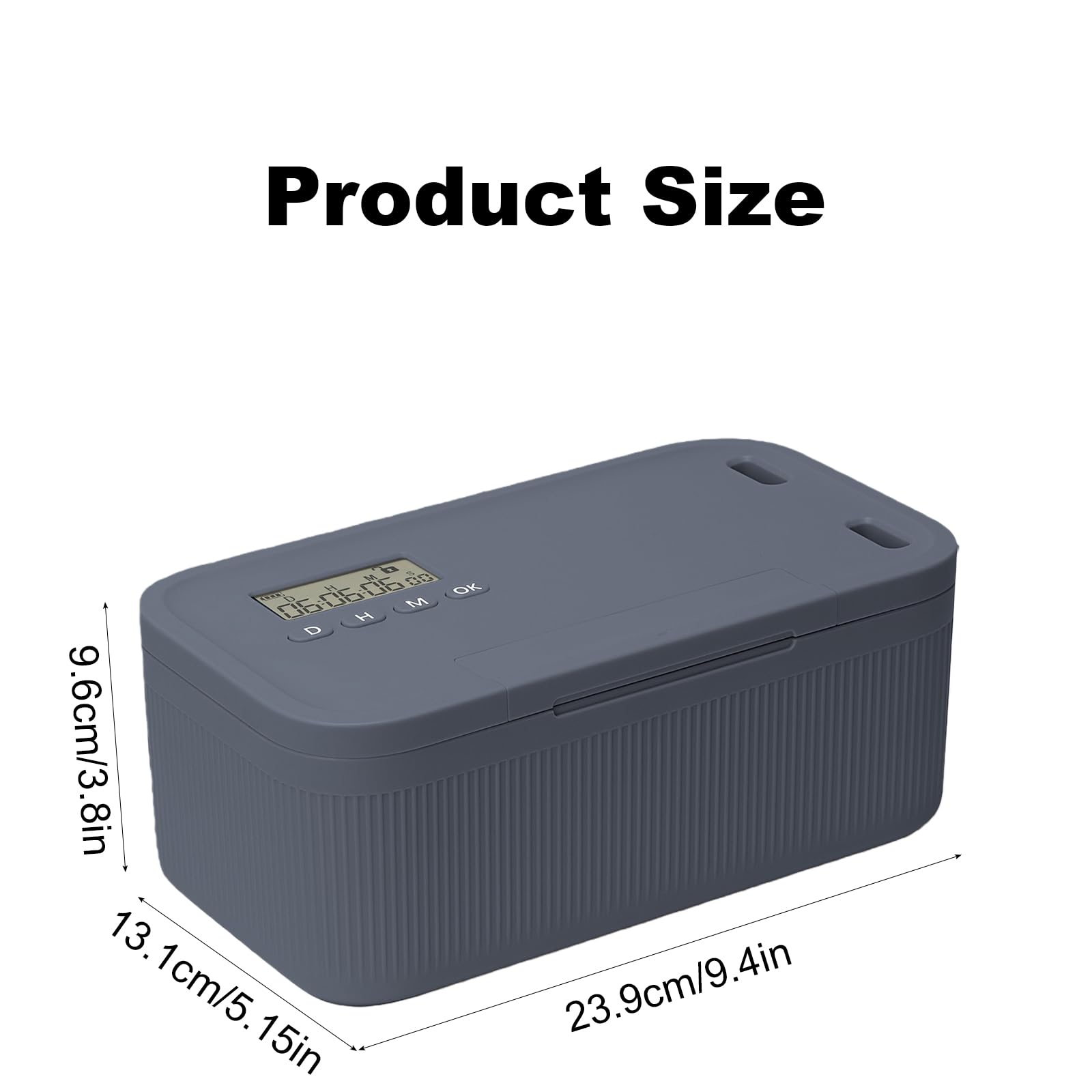 Safe Timed Lock Box, Handy Safe mit Zeitschloss, Handy Gefängnis mit Zeitschloss, Abschließbare Box, ZeitschlossZ Boxs, Phone Lock Boxs Suchtmanagement, für Medikamente, Snacks, 23.9x13.1x 9.6cm