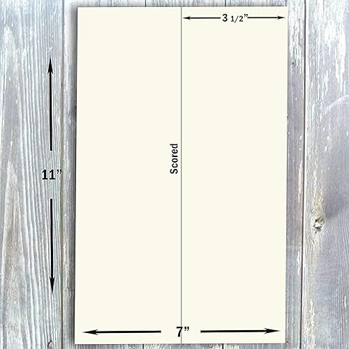 Miniatura 3 de Hamilco Tarjetas de mesa con nombre de tienda de campaña en blanco de 3 12 x 11 pulgadas, cartulina color crema, cubierta de 80 libras, paquete de