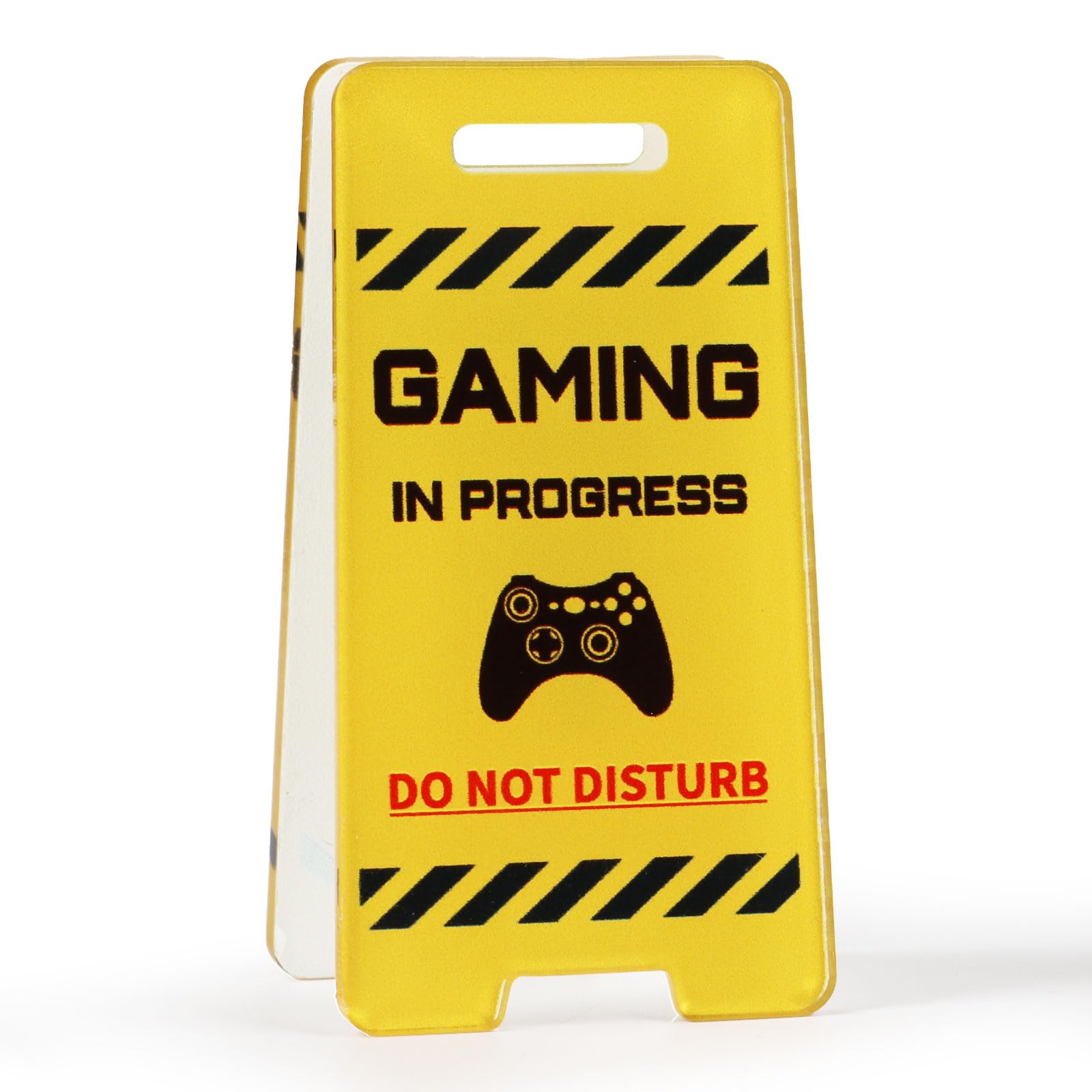 Funny Warning Gaming In Progress Sign Desk Sized Do Not Disturb Mini Sign Game Room Decorations for Boys Man Cave Funny Clips Birthday Gaming Party Christmas Gifts
